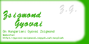 zsigmond gyovai business card